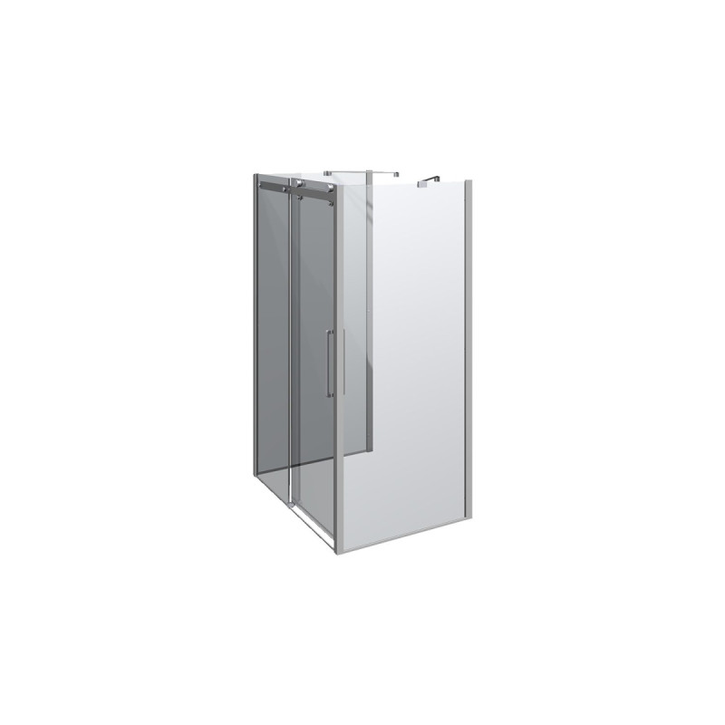 Scanbad Skydedør     Sidepanel Deluxe 1200 900mm Krom Klar