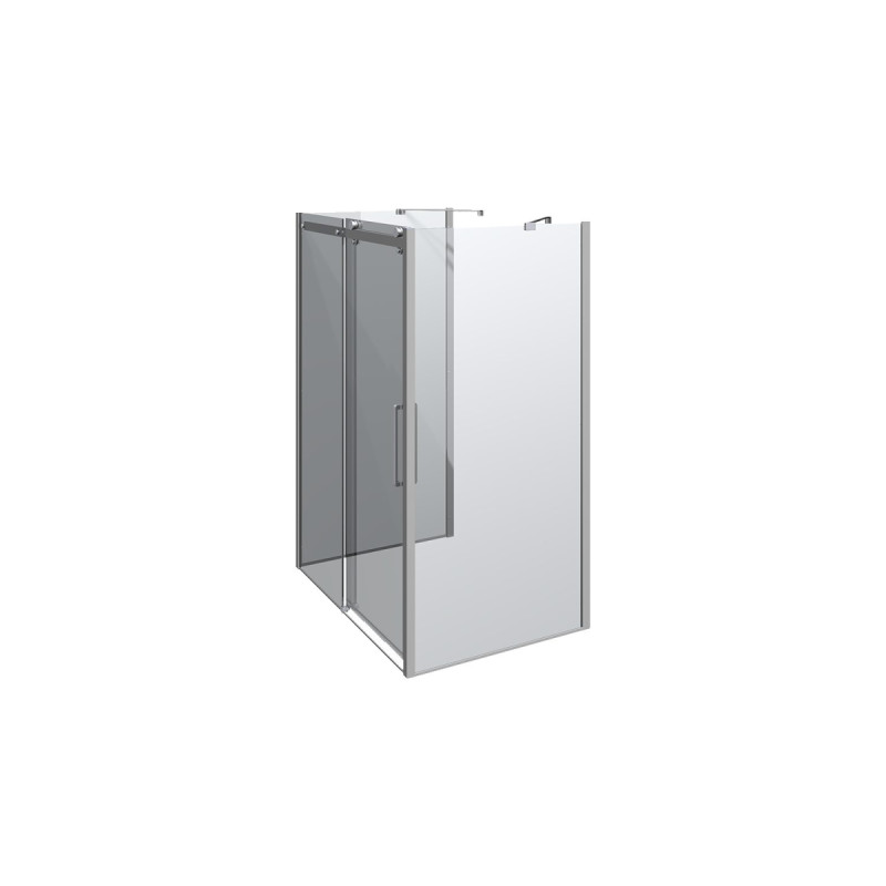 Scanbad Skydedør     Sidepanel Deluxe 1400 1000mm Krom Klar