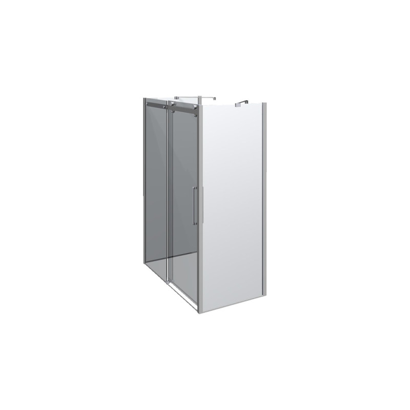 Scanbad Skydedør     Sidepanel Deluxe 1400 800mm Krom Klar