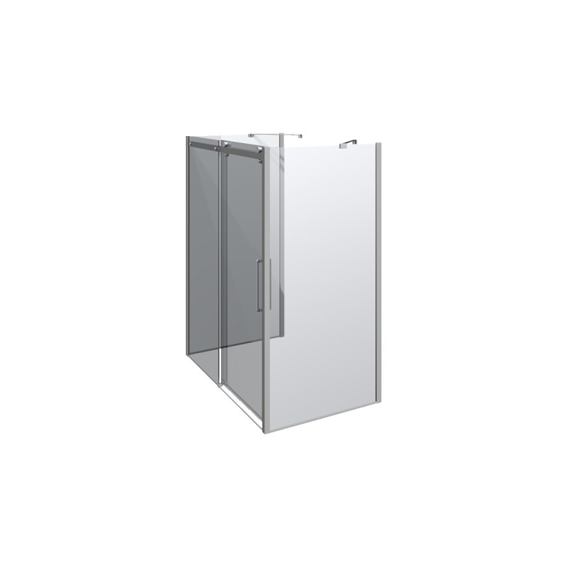 Scanbad Skydedør     Sidepanel Deluxe 1600 1000mm Krom Klar