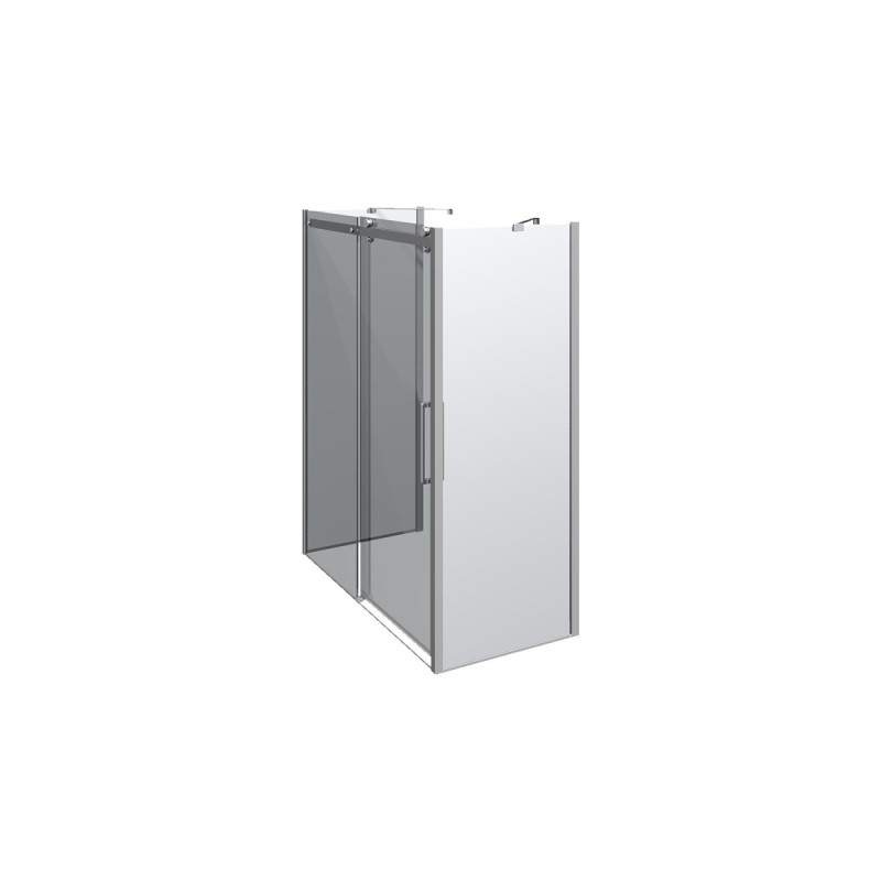 Scanbad Skydedør     Sidepanel Deluxe 1600 800mm Krom Klar