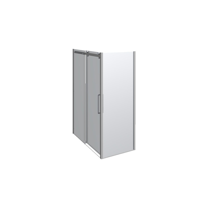 Scanbad Skydedør     Sidepanel Deluxe 1400 800mm Krom Klar