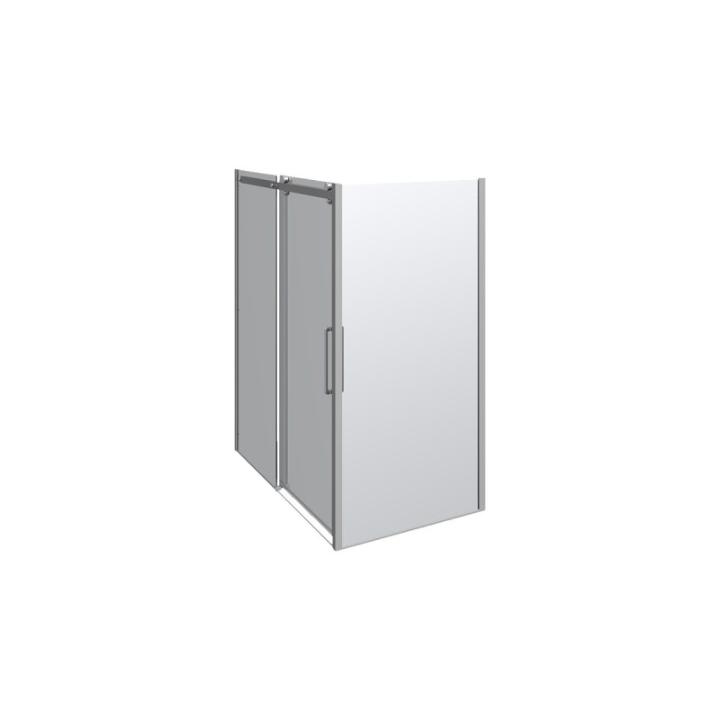 Scanbad Skydedør     Sidepanel Deluxe 1600 1000mm Krom Klar