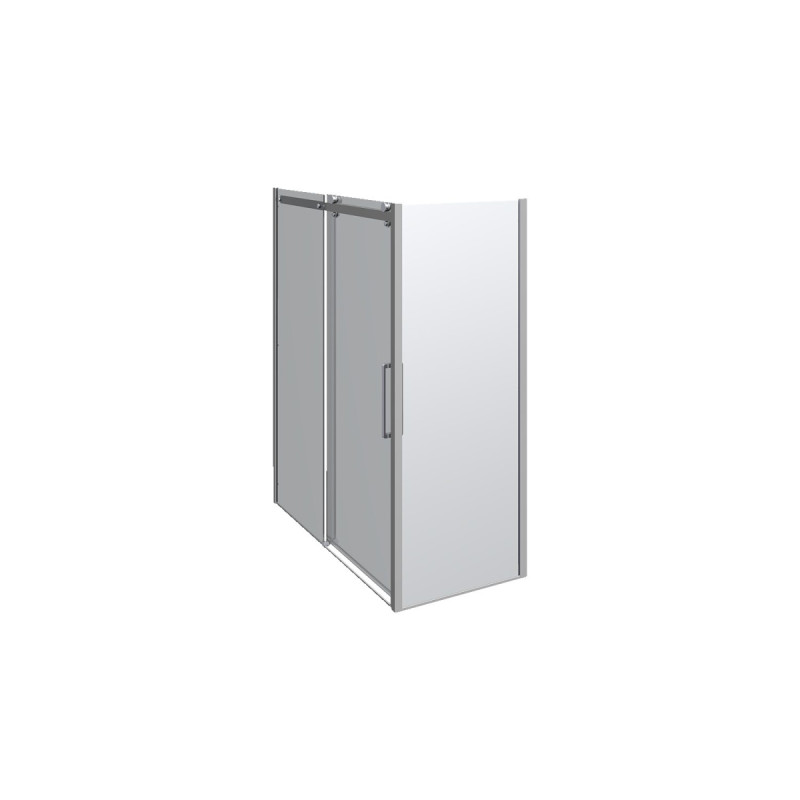 Scanbad Skydedør     Sidepanel Deluxe 1600 800mm Krom Klar