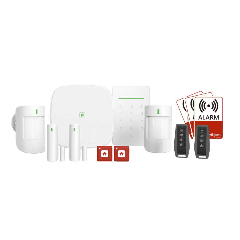 Sikkerthjem Alarmsystem Tyverialarm Villapakke S7pro