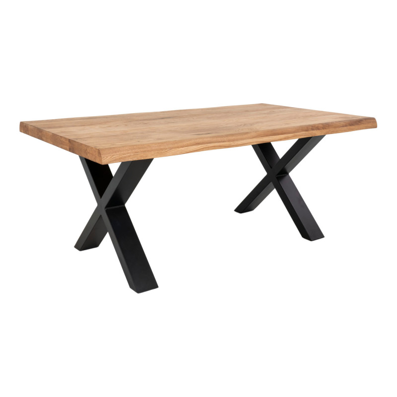 Sofabord Olieret Eg Med Bølget Kant 120x70xh50 Cm 2101570