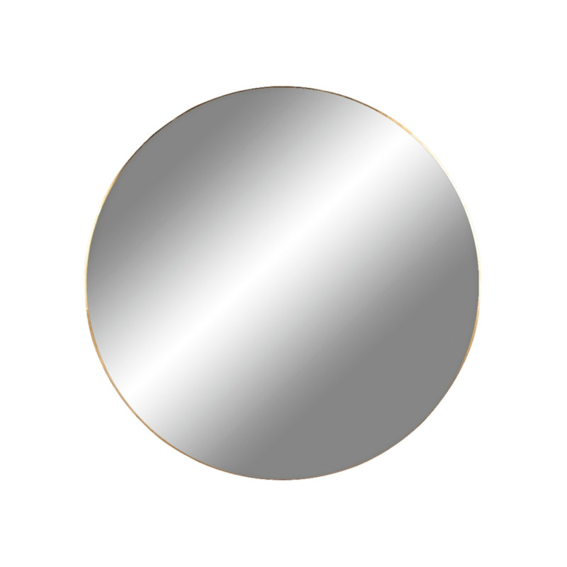 Spejl Med Ramme Messing Look ø60 Cm 4001160
