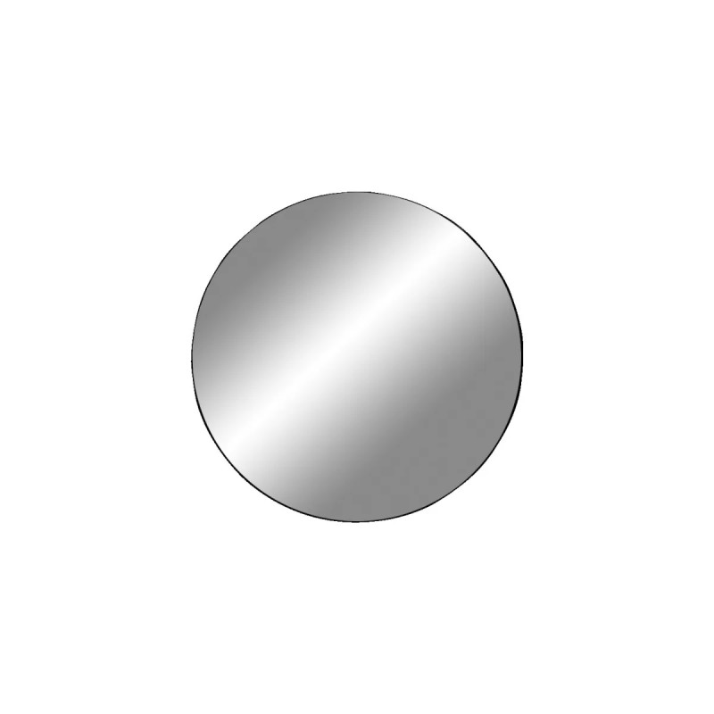 Spejl Med Ramme   Sort ø60 Cm 4001210