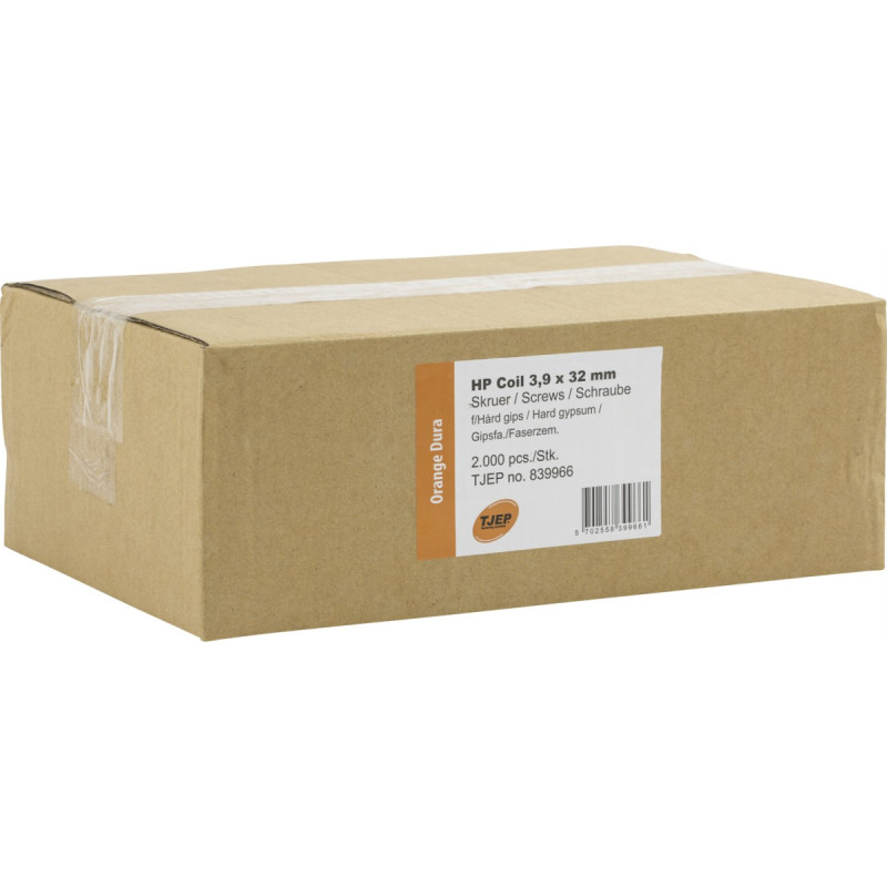 Tjep Gipsskrue  Hp Orange Dura 2000 Stk    Hårdgips    9x32mm