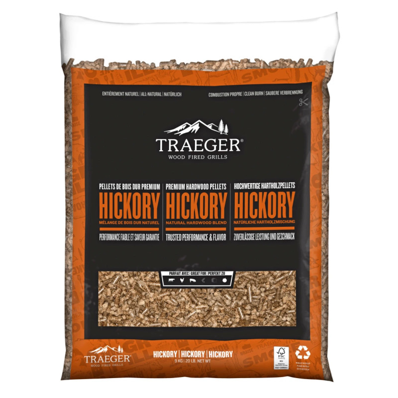 Traeger Hickory Træpiller   Kg Fsc Pel345