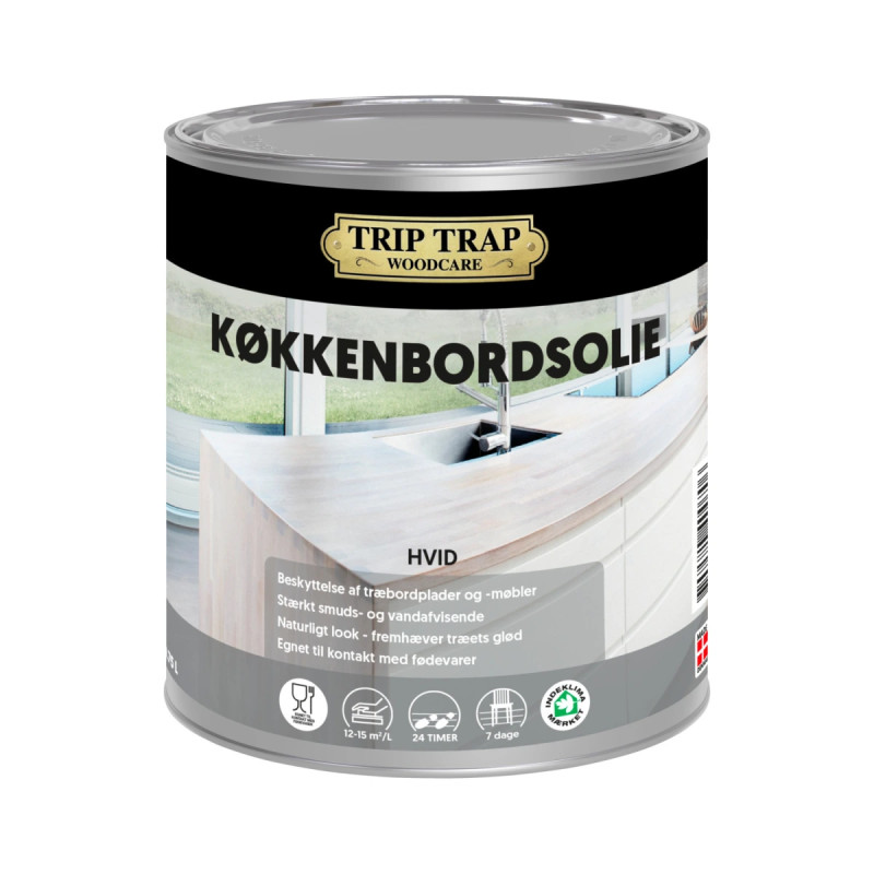 Trip Trap Køkkenbordsolie Hvid   75lt